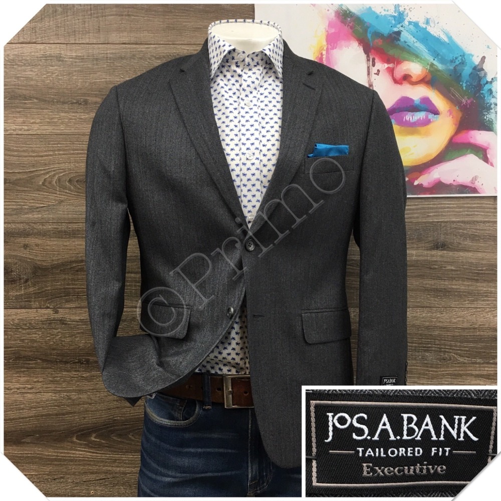 NEW! JOS A‎ BANK Mens Wool Blazer Sport Coat Casual Jacket Size 40S Classic Suit
